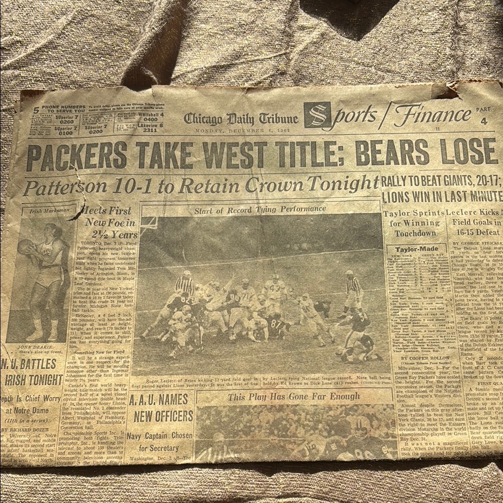 Vintage Chicago Daily Tribune Newspaper